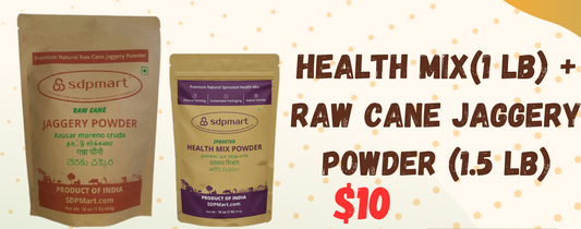 HealthMix + Raw Cane Jaggery Powder Combo